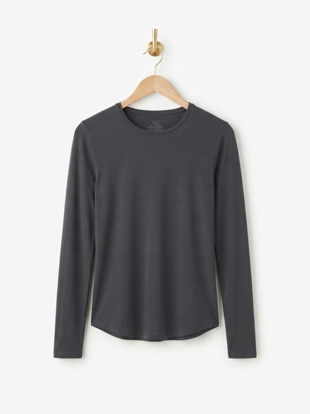 Base Layer T-Shirt Size Medium Black Long Sleeve Modal Blend Stretch Comfort